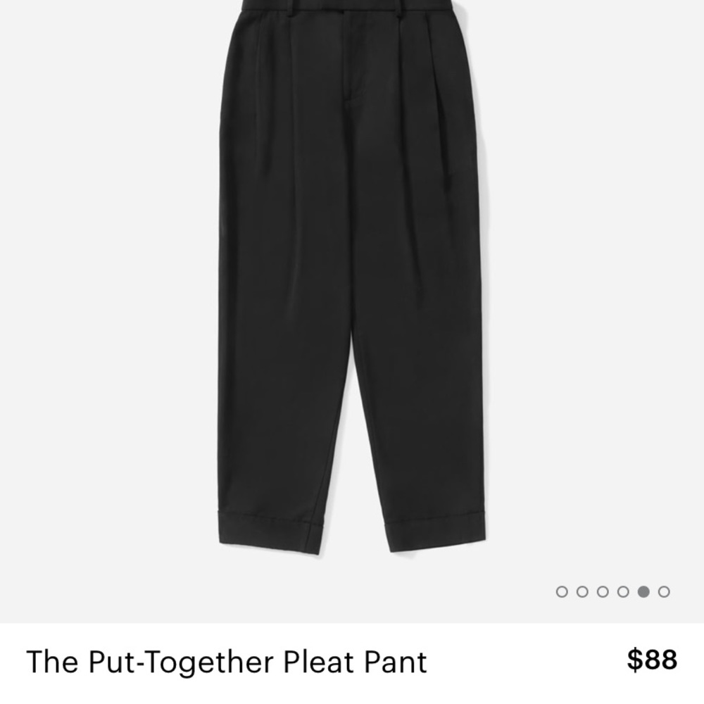 Everlane The Put Together Pleat Pant black sz 4